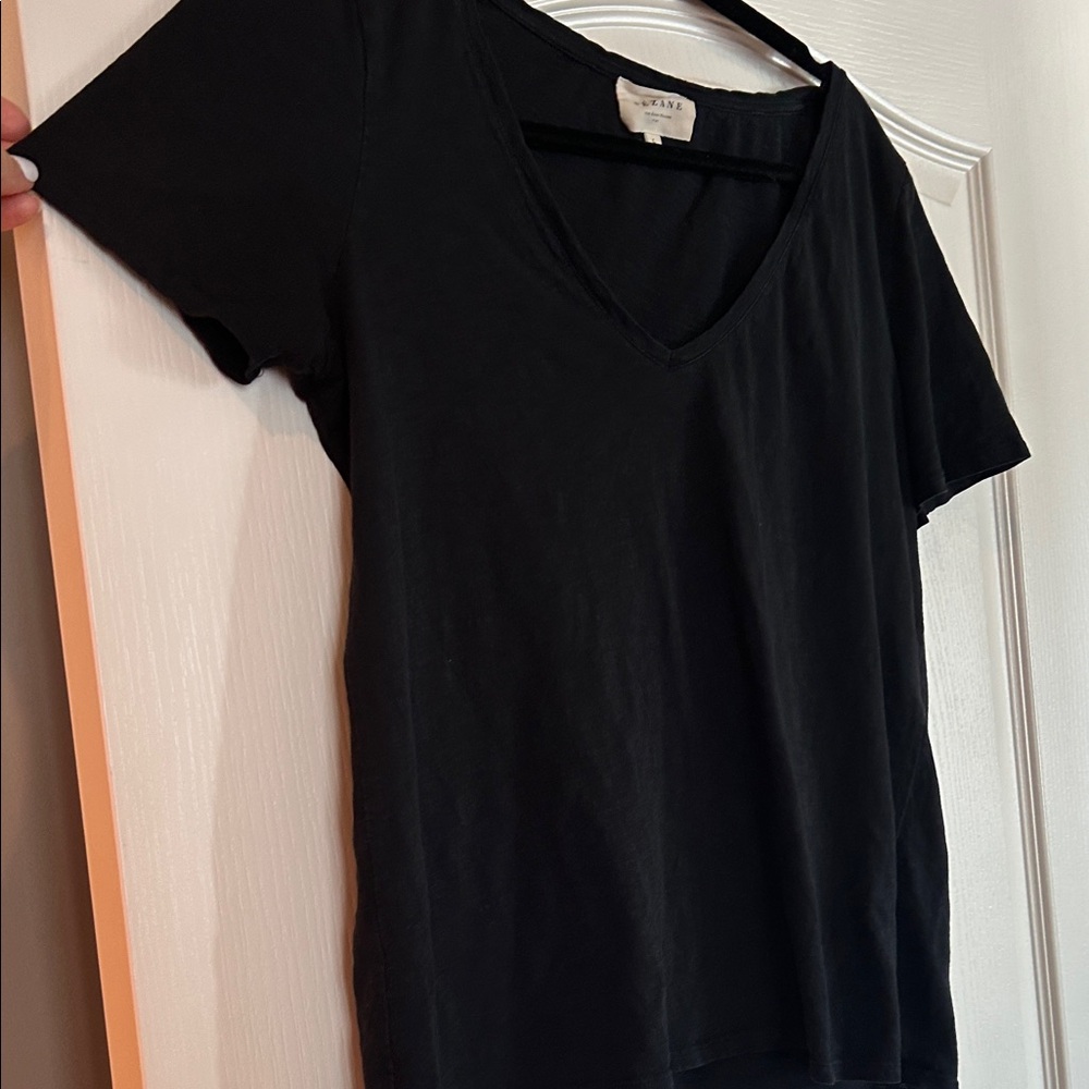Sezane Black Short Sleeve Tee - Picture 4 of 5